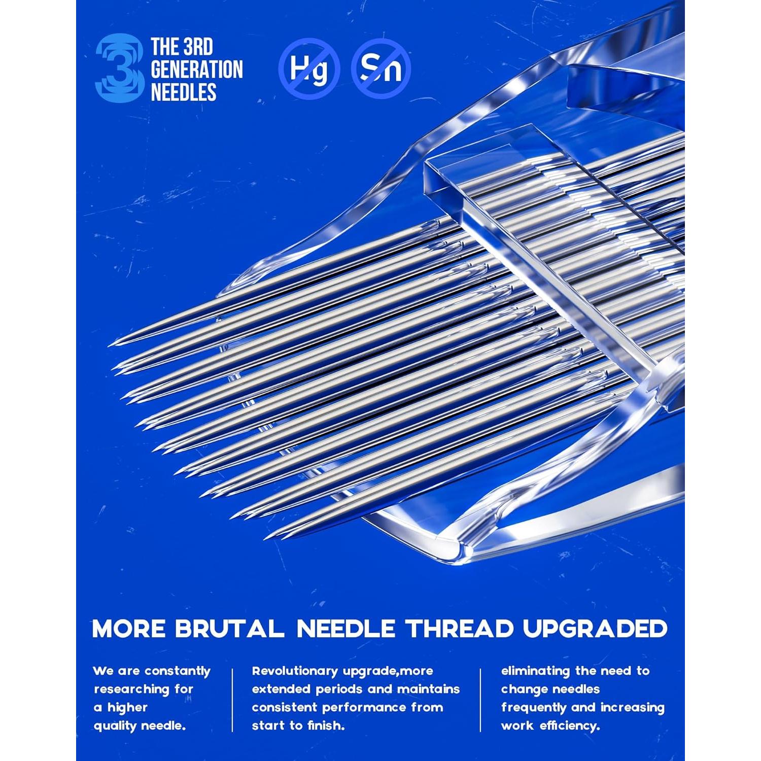 Agujas de Cartucho para Tatuaje CNC 200pcs Variadas con Membrana