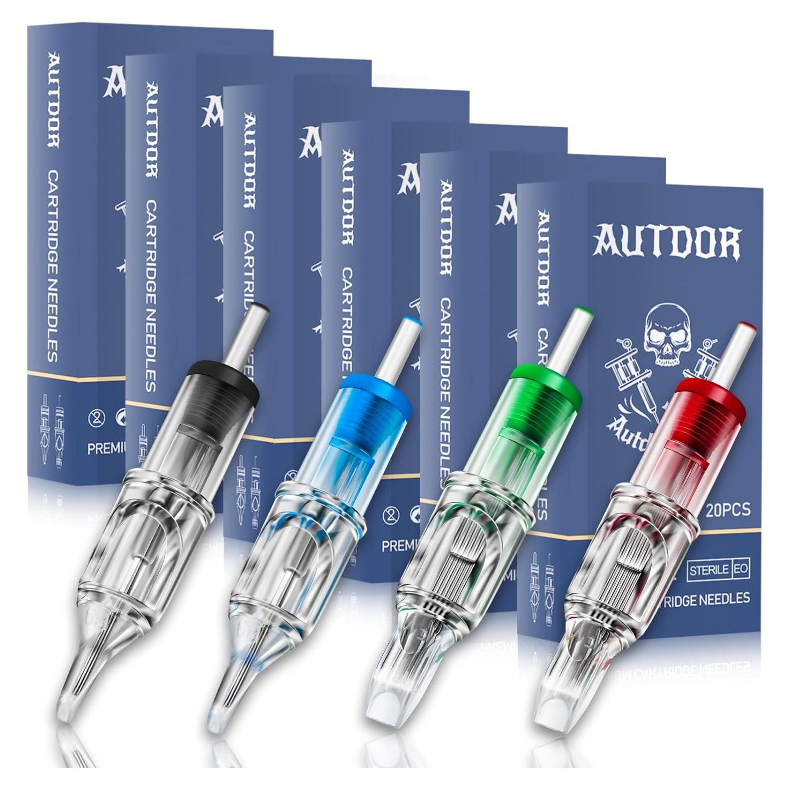 Cartuchos de Agujas de Tatuaje Autdor 120Pcs Liner Shader Magnum