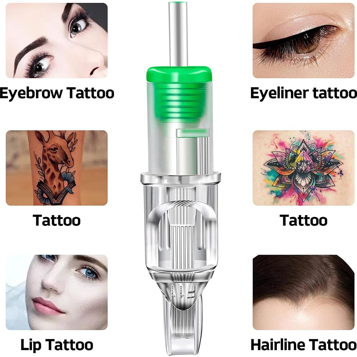 Cartuchos de Agujas de Tatuaje Autdor 120Pcs Liner Shader Magnum