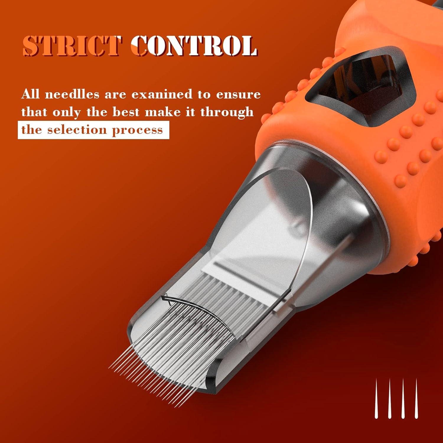 Cartuchos de Agujas de Tatuaje INKin 16 Piezas 13RM Curvadas 0.30mm