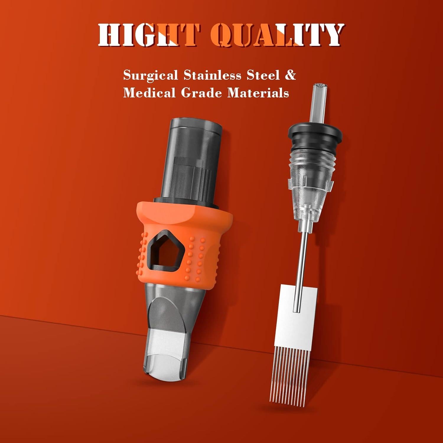 Cartuchos de Agujas de Tatuaje INKin 16 Piezas 13RM Curvadas 0.30mm