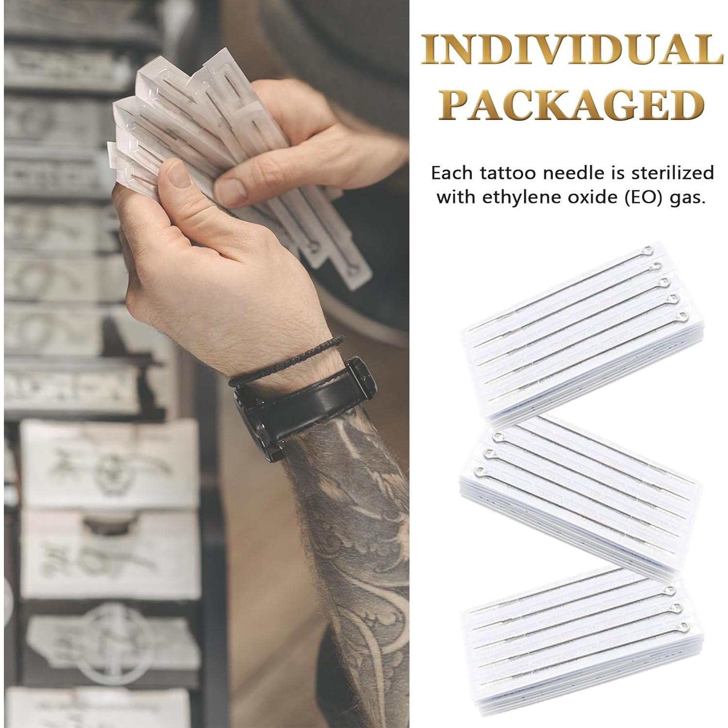 Agujas de Tatuaje LEEYUKA 50PCS Mixtas 3RL 5RL 7RL 9RL