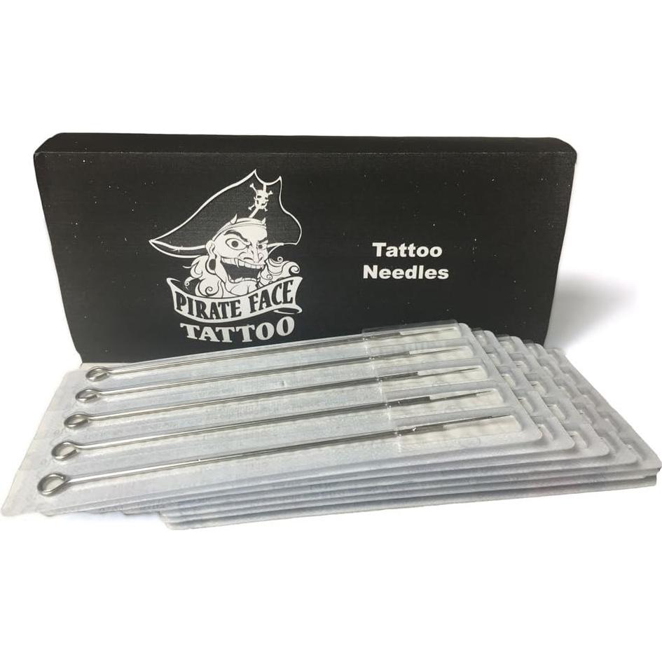 60 Agujas de Tatuaje Pre-Esterilizadas Pirate Face + Tubos