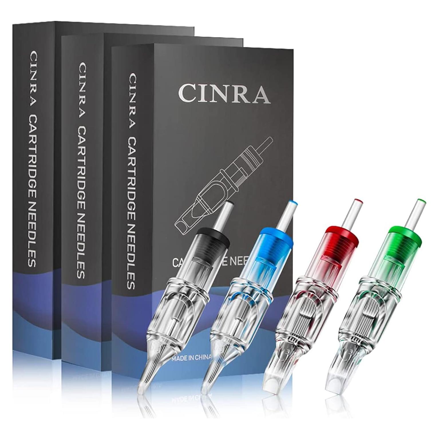 Agujas de Cartucho para Tatuaje CINRA 60 Pcs Mezcla de Tamaños