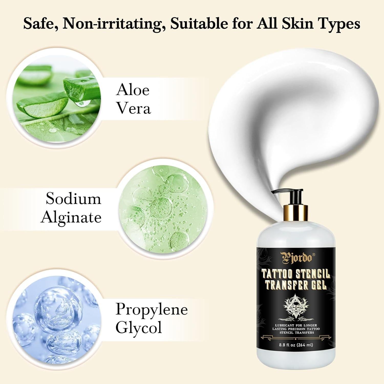 Gel de Transferencia de Tatuajes Pjordo 299g - Seguro y Rápido