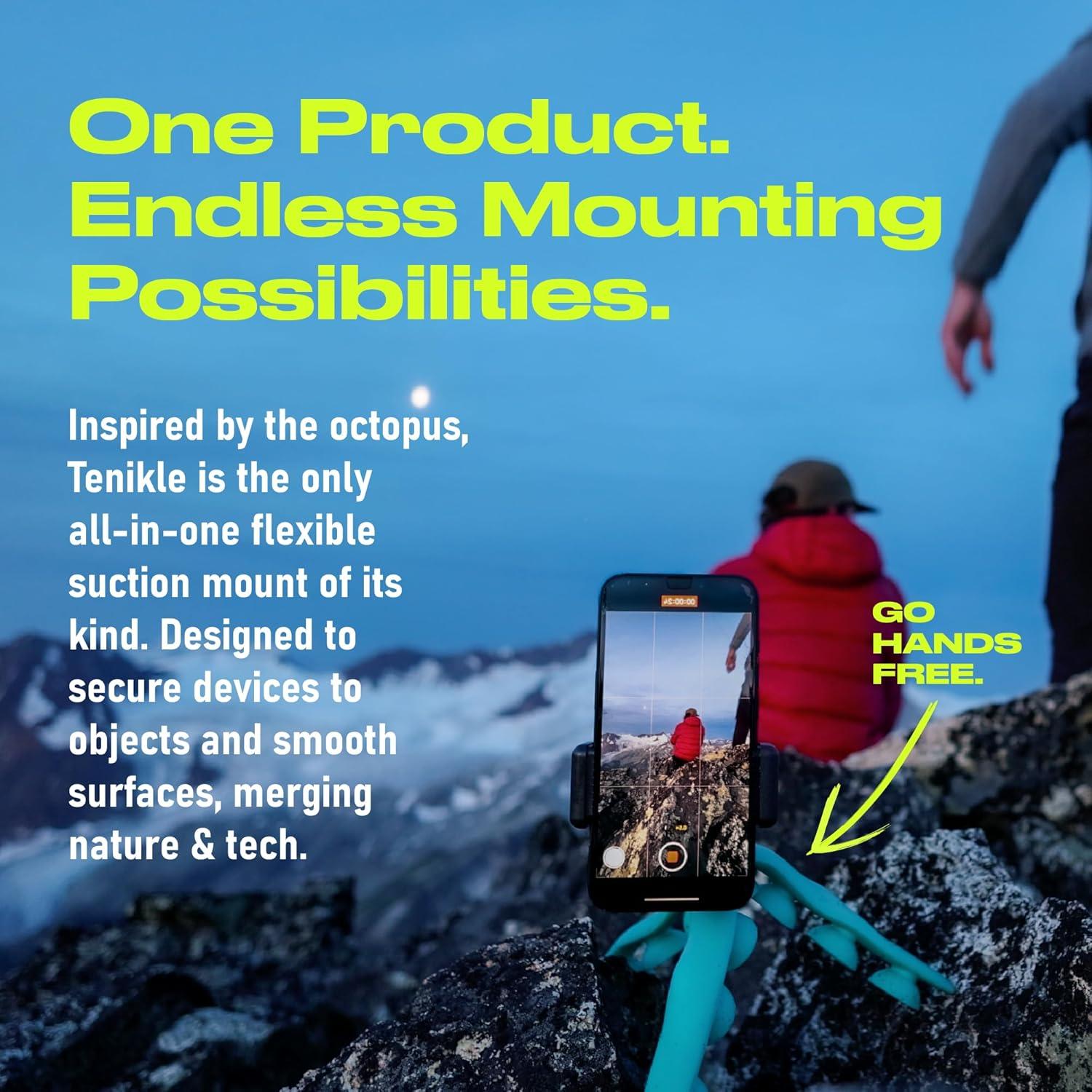 Tenikle PRO Trípode Flexible con Ventosa para Móvil y Cámara