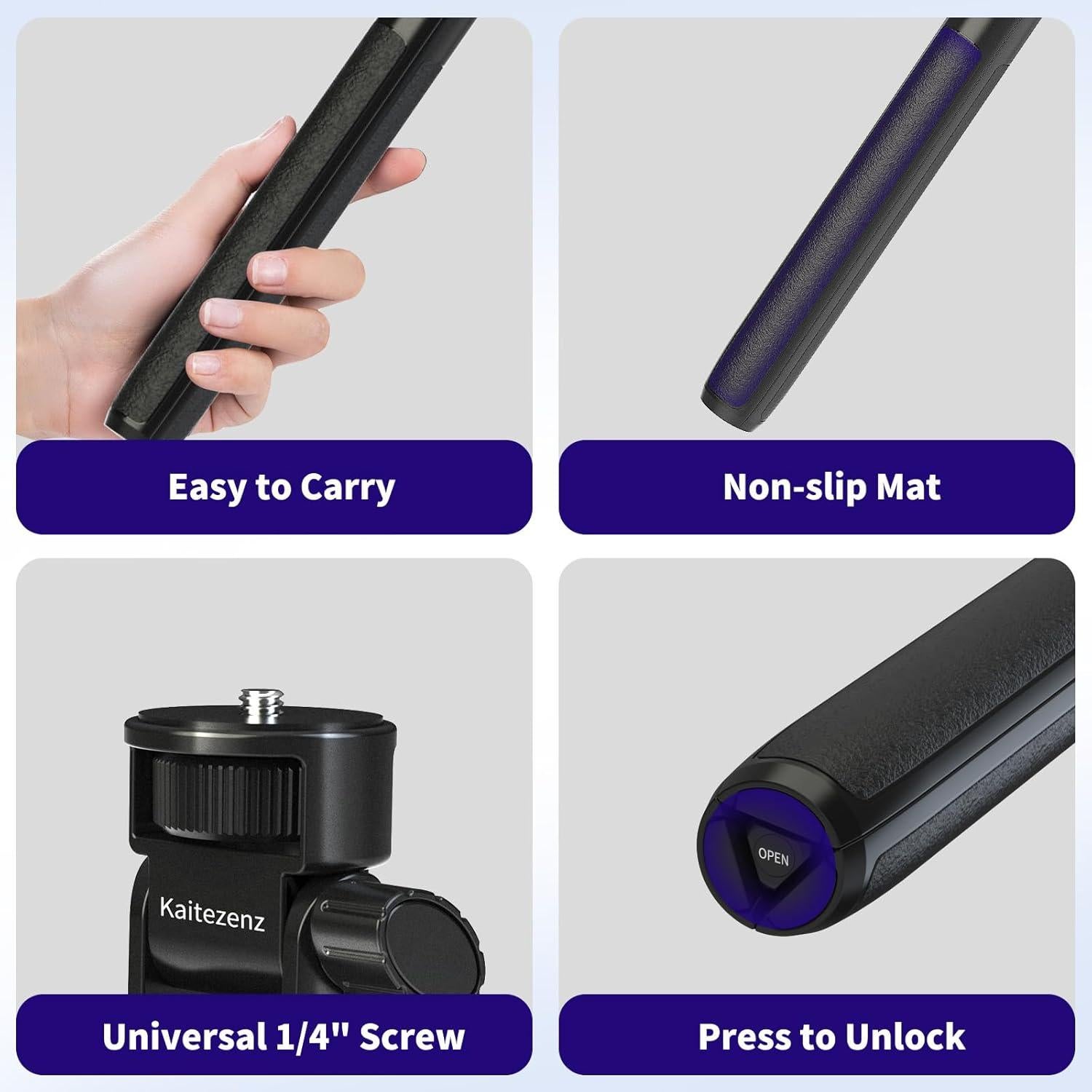 63in Selfie Stick Tripod for Gopro Camera, Long Extendable Tripod Stand Selfie Vlog Handle Portable Lightweight 7 Sections for GoPro Max Hero 13 12 11 10 9 8 7 DJI OSMO Action Camera