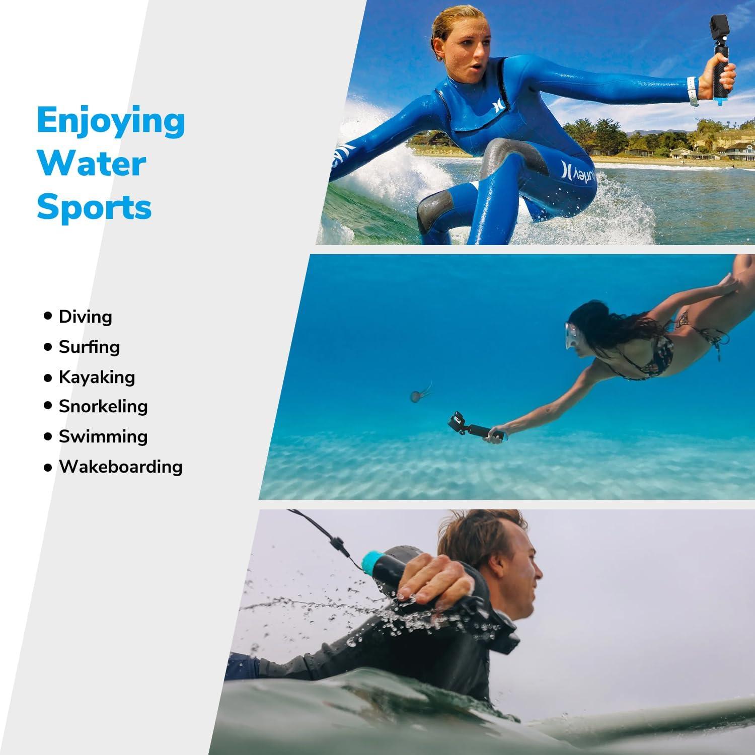 Flotador Mango Flotante Sametop para GoPro y DJI Osmo Azul