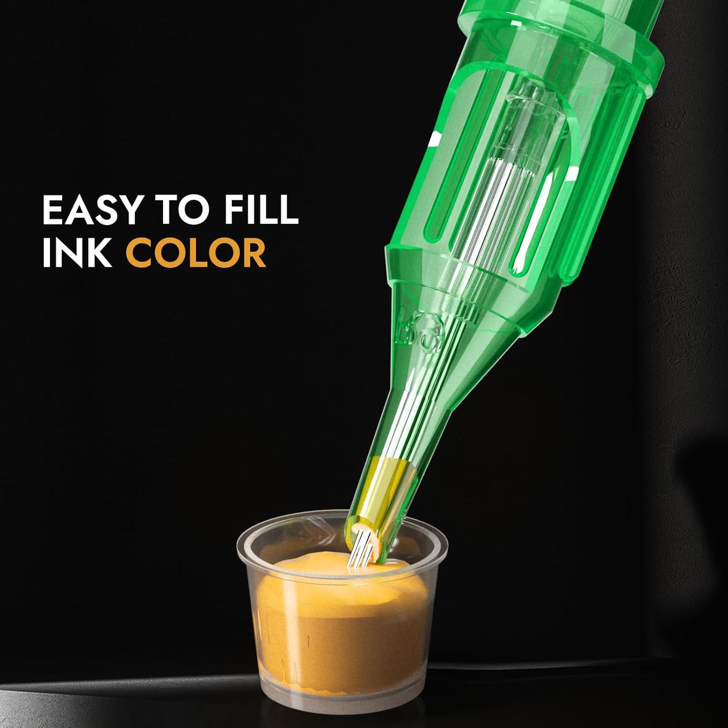 Cartuchos de Agujas de Tatuaje Yuelong 1003RL 20 Piezas Esterilizadas