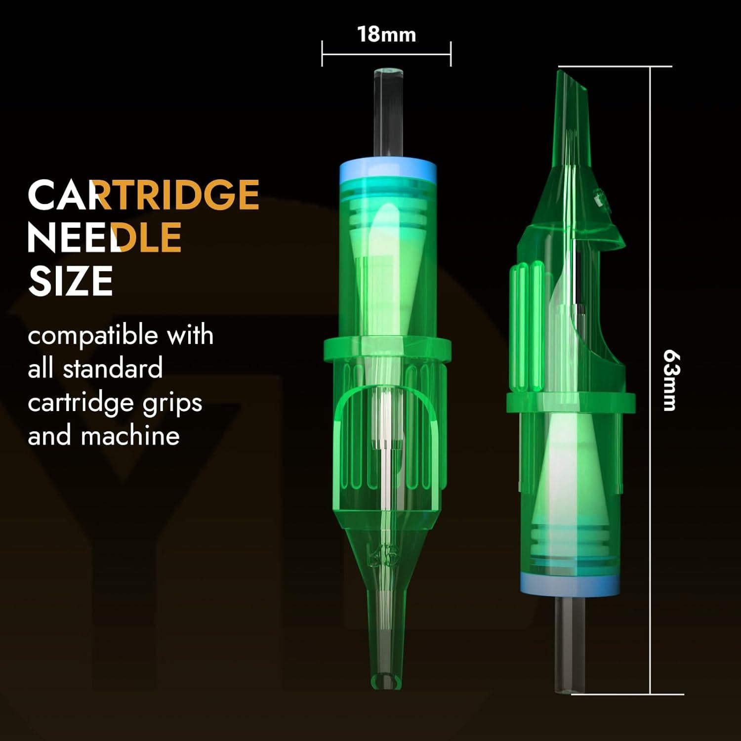 Cartuchos de Agujas de Tatuaje Yuelong 1003RL 20 Piezas Esterilizadas