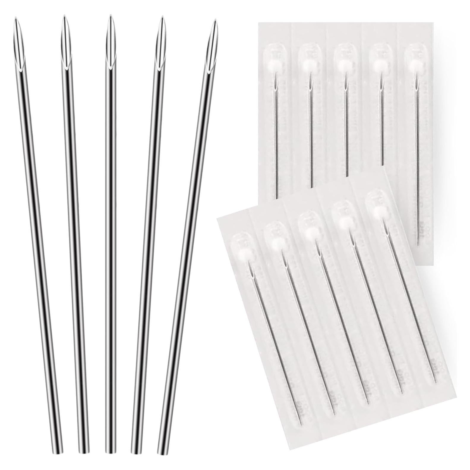 BodyJ4You 10PC Agujas de Piercing Acero Quirúrgico 16G