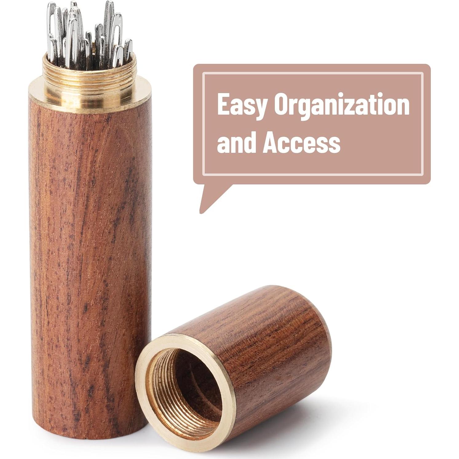 Agujas de Ojo Grande Mr. Pen 50 pcs en Tubo de Madera