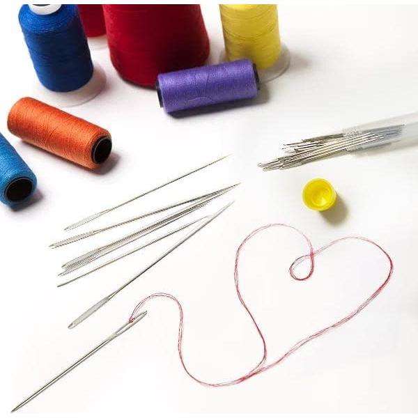 75 Agujas de Coser a Mano JollMono con Enhebradores