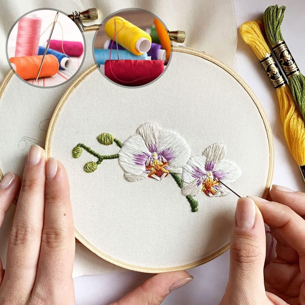 75 Agujas de Coser a Mano JollMono con Enhebradores