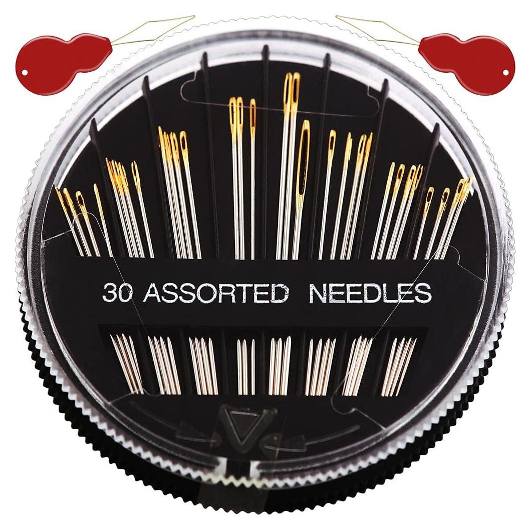 30 Agujas de Coser JollMono Premium con Enhebradores