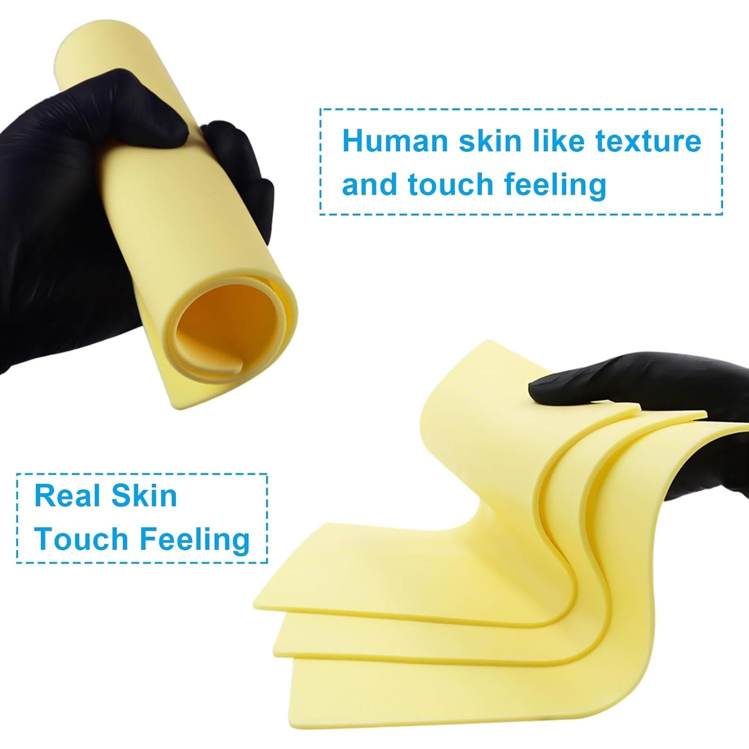 Piel de Tatuaje Emalla 3mm 5Pcs Grande Silicona Doble Cara