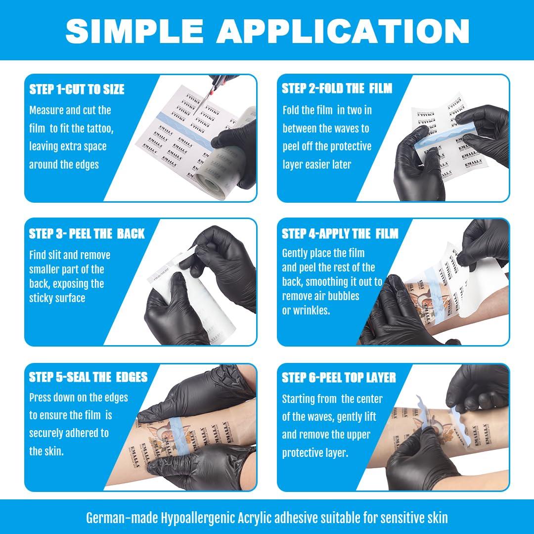 Emalla Vendaje para Tatuajes 20.32cm x 10.67m Impermeable