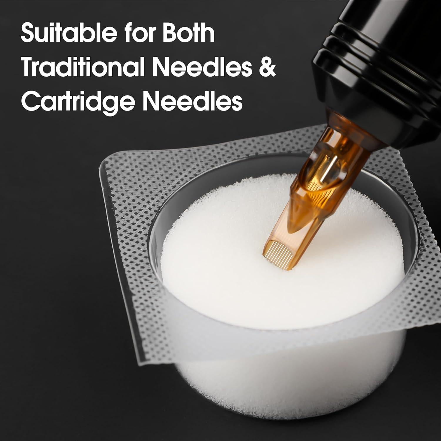 RHEIN 18 Tazas de Espuma para Tatuajes + Soportes y Bandejas