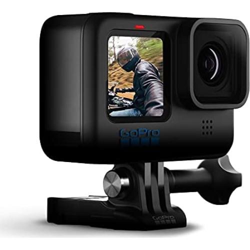 HERO10 Black (Hero 10) - Waterproof Action Camera with Front LCD and Touch Rear Screens, New GP2 Engine, 5K HD Video, 23MP Photos, Live Streaming, 64GB Extreme Pro Card and Extra Battery