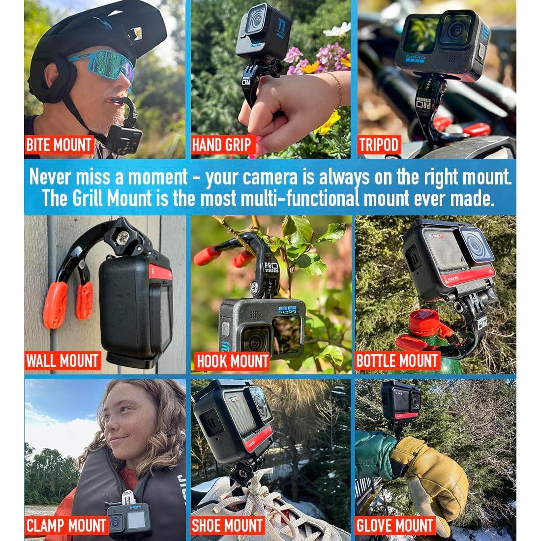 Soporte de Boca Pro Standard Grill para Cámaras GoPro - Negro