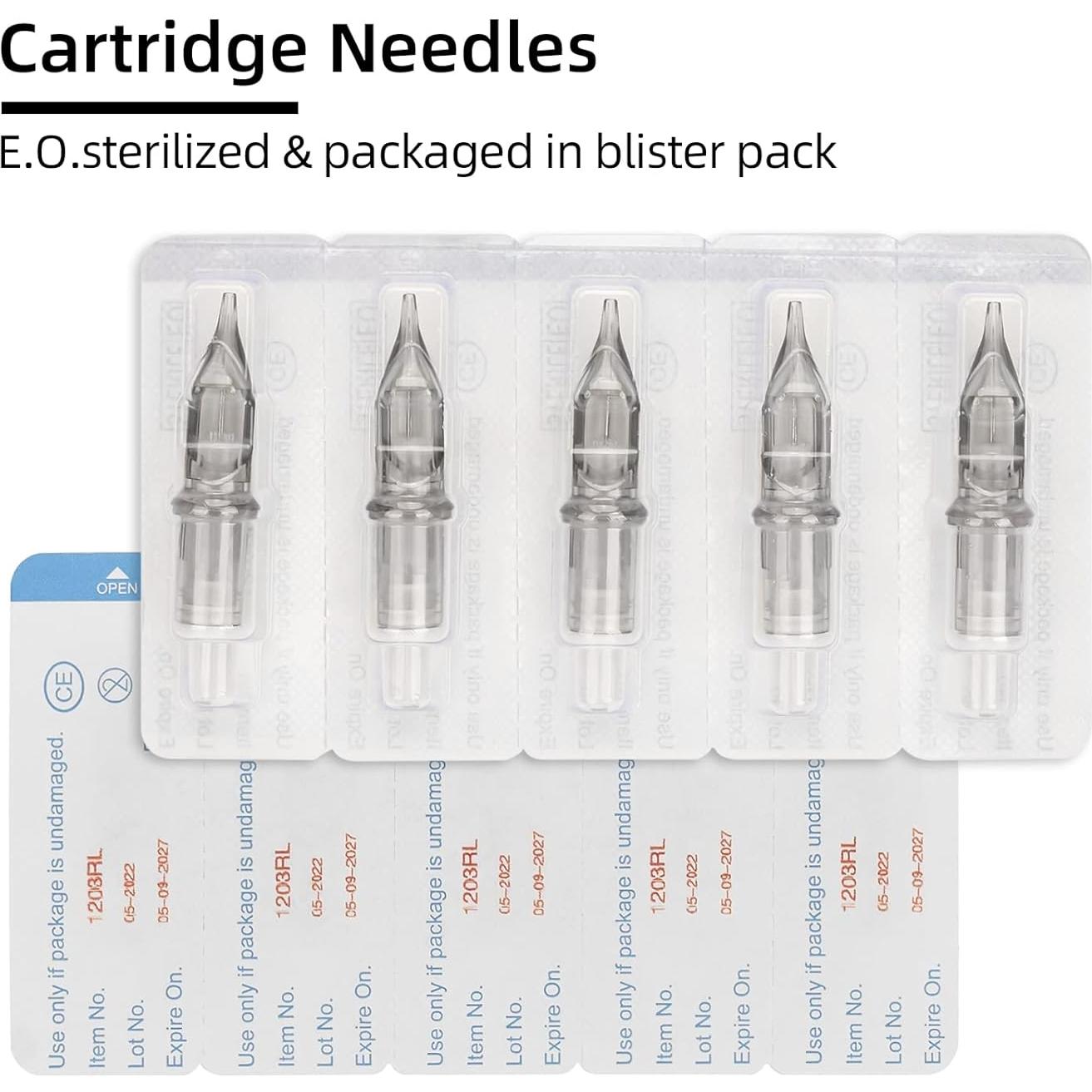 Agujas de Cartucho para Tatuaje ATOMUS 20pcs 3RL Desechables