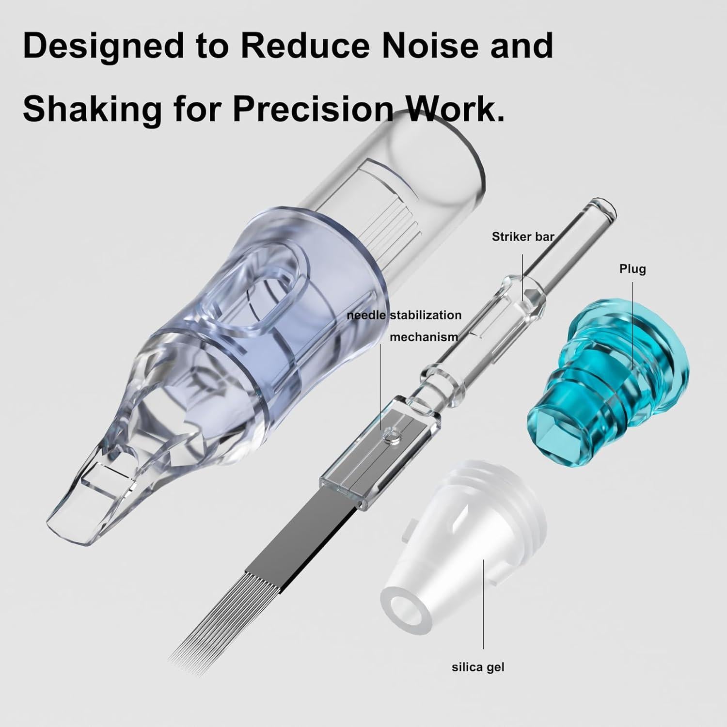 Agujas de Cartucho BRONC 50PCS 9RL 0.30mm Liner Redondo