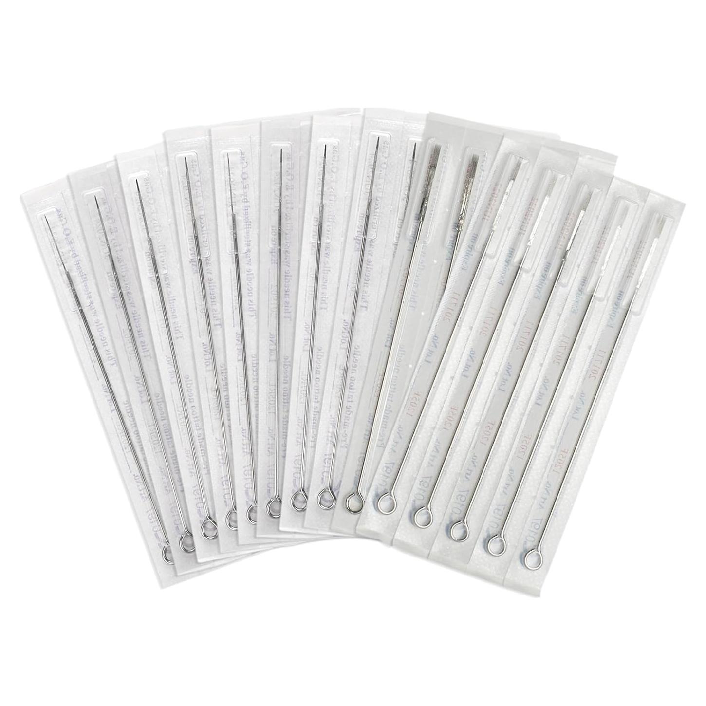 50 Agujas de Tatuaje Mixtas JimKing - 3RL, 5RL, 7RL, 9RL, 3RS, 5RS, 7RS, 9RS, 5F, 7F