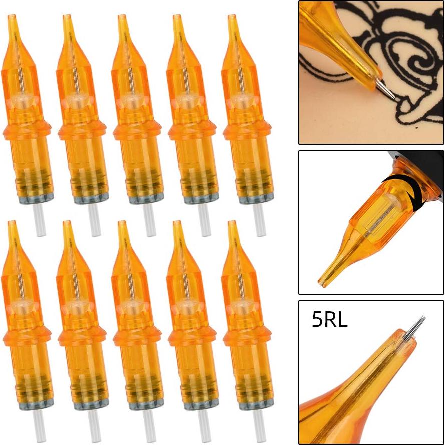 Agujas de Cartucho para Tatuaje ATOMUS 10pcs 5RL Desechables