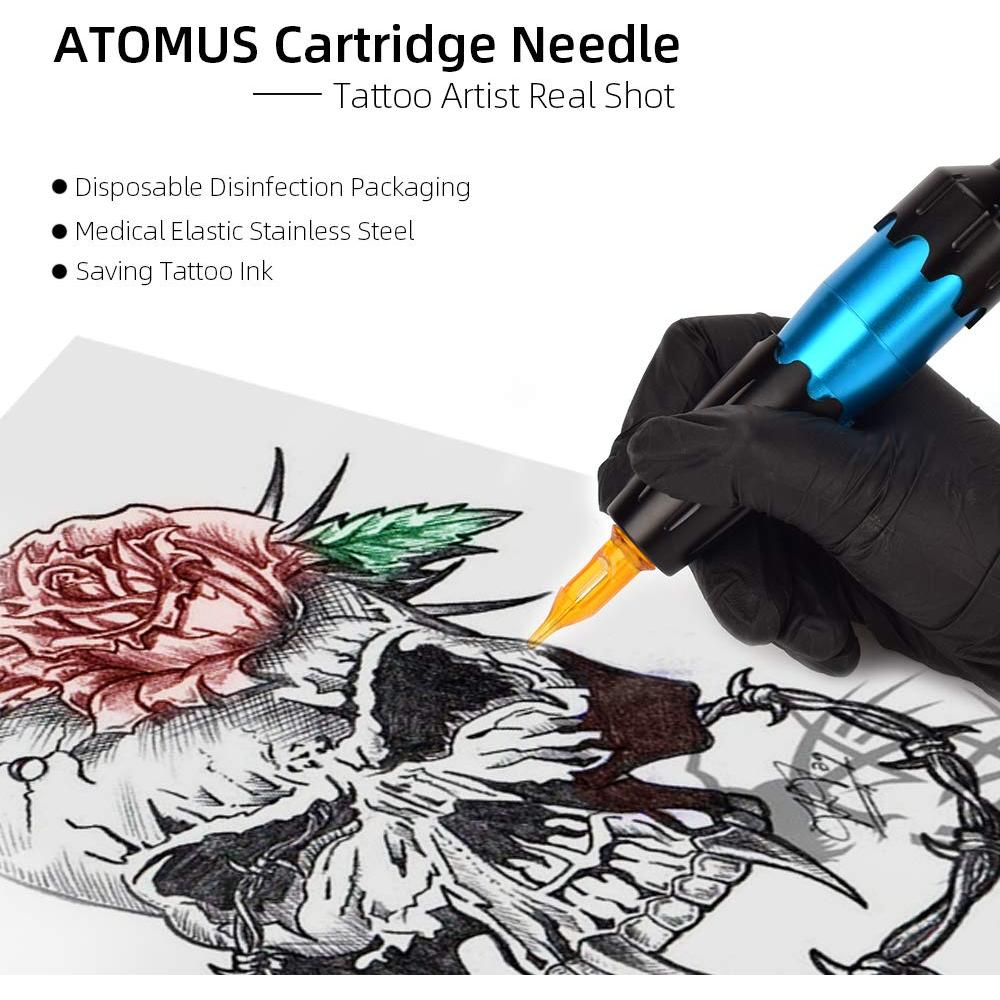 Agujas de Cartucho para Tatuaje ATOMUS 10pcs 5RL Desechables