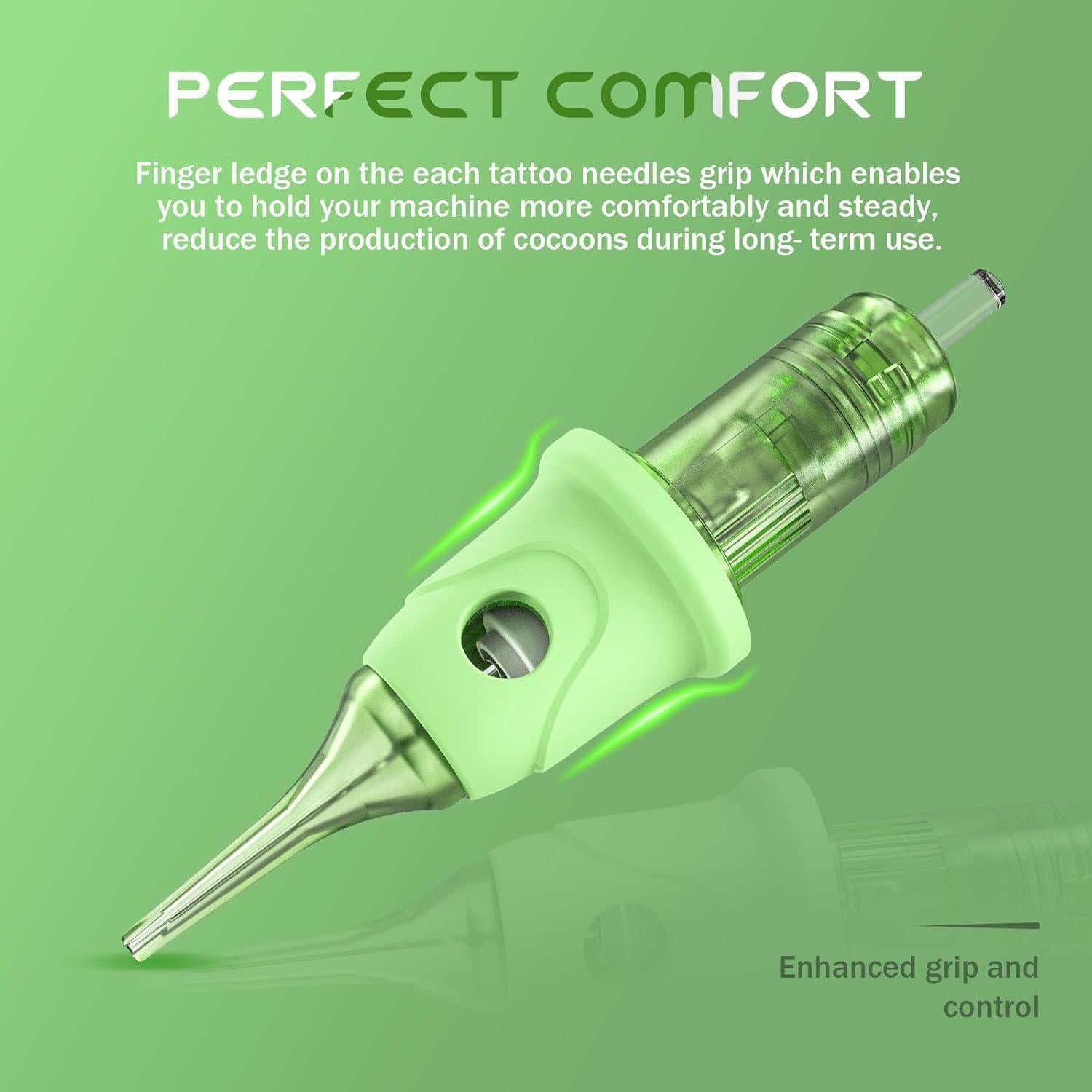 Agujas de Cartucho para Tatuaje POPUPMU 1RL 0.25mm 16Pcs