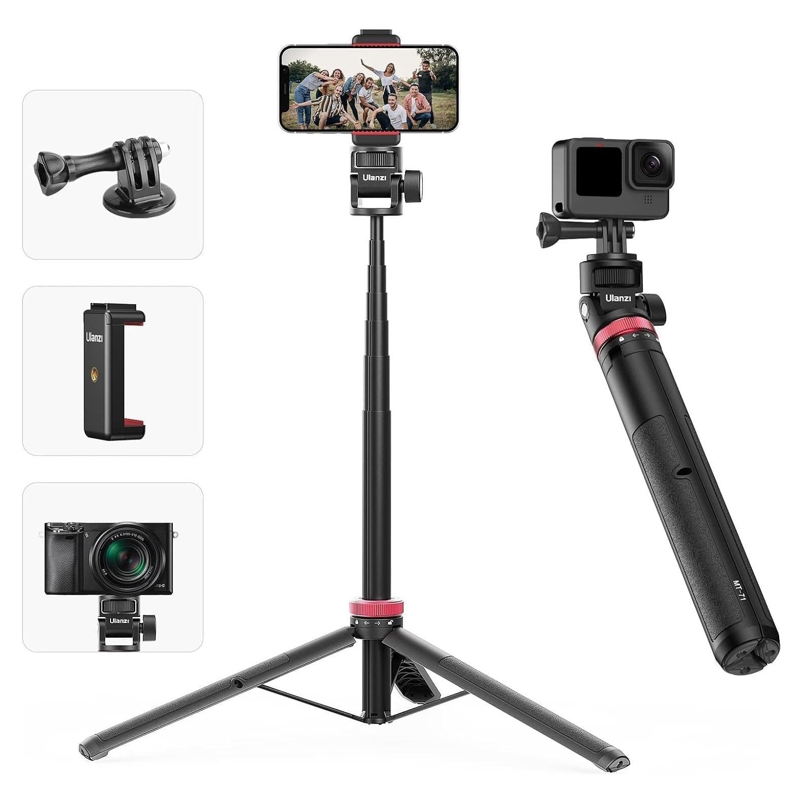 Palo de Selfie Extensible ULANZI MT-71 para GoPro y Smartphones