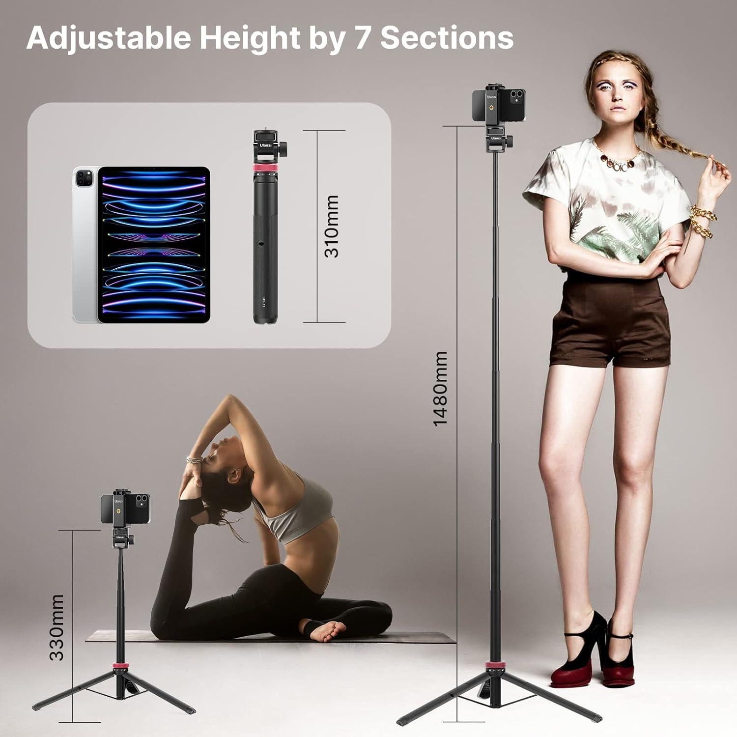 Palo de Selfie Extensible ULANZI MT-71 para GoPro y Smartphones
