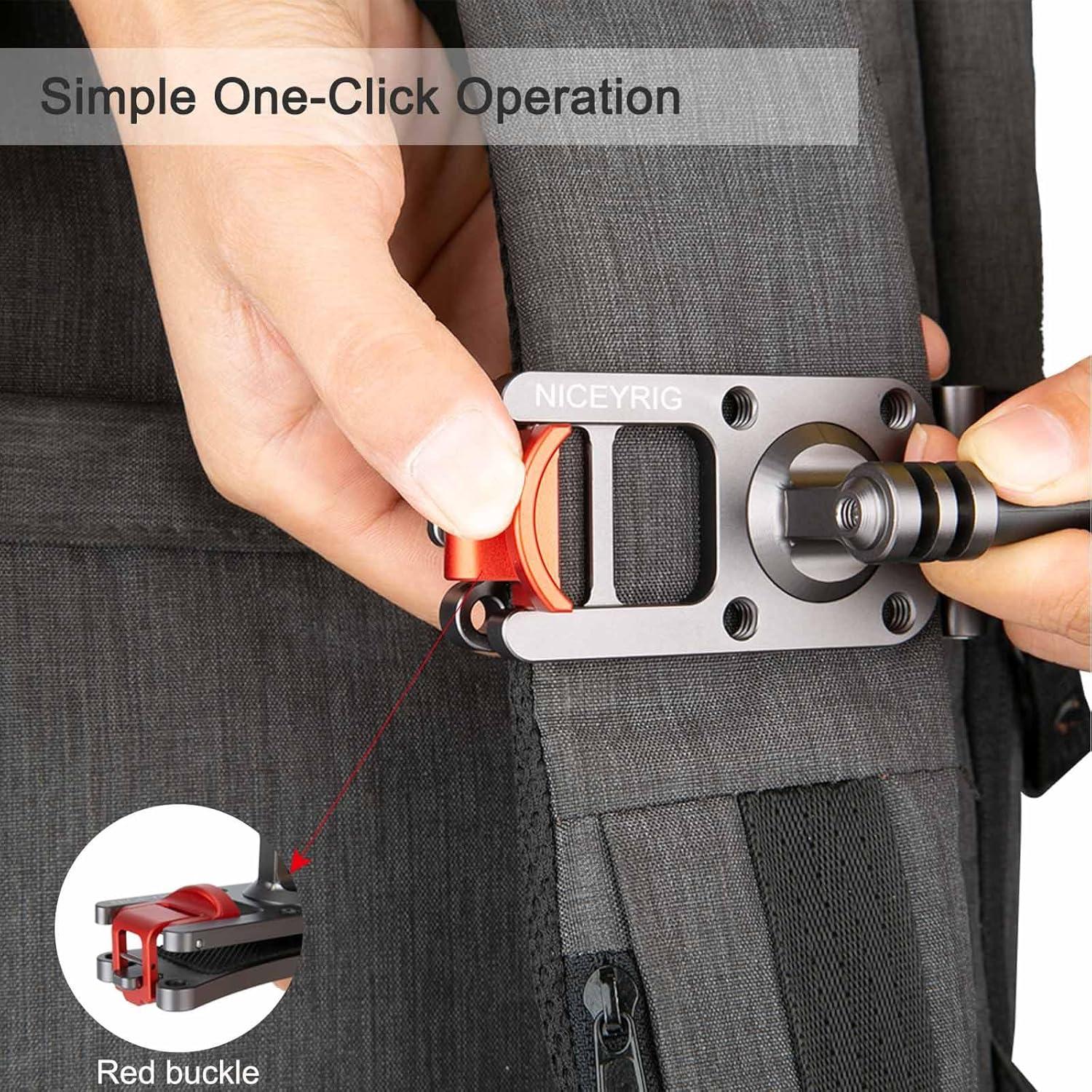 Soporte de Correa de Mochila NICEYRIG para GoPro Hero 11/10/9/8/7