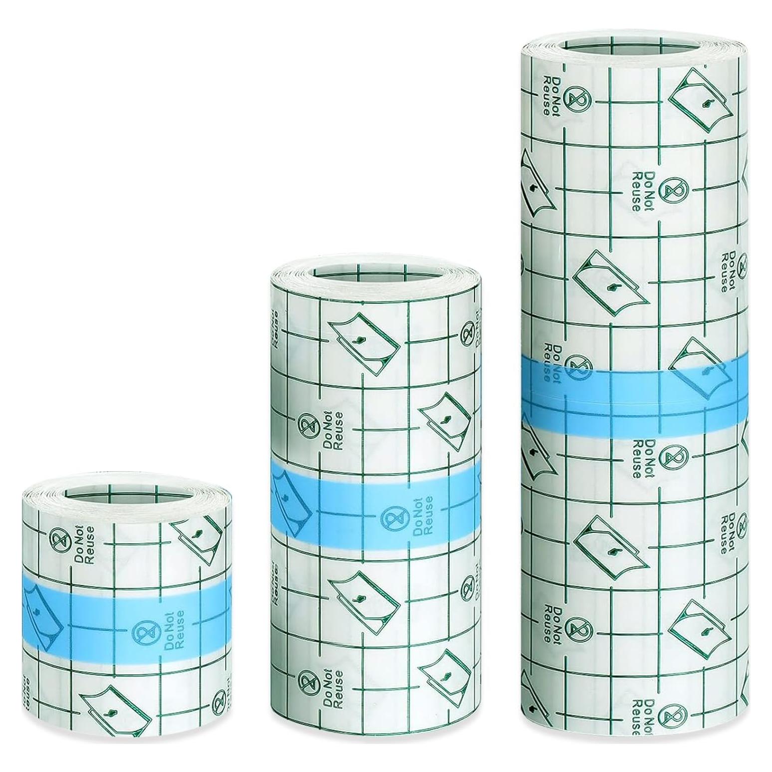 3 Rollos Vendaje Cuidado Tatuajes Jconly Impermeable 5.08-15.24cm