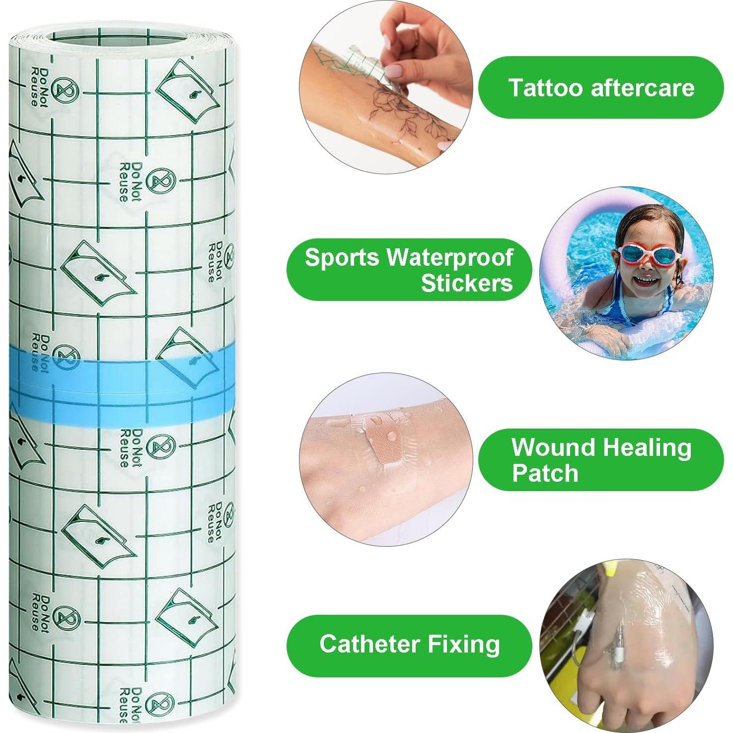 3 Rollos Vendaje Cuidado Tatuajes Jconly Impermeable 5.08-15.24cm