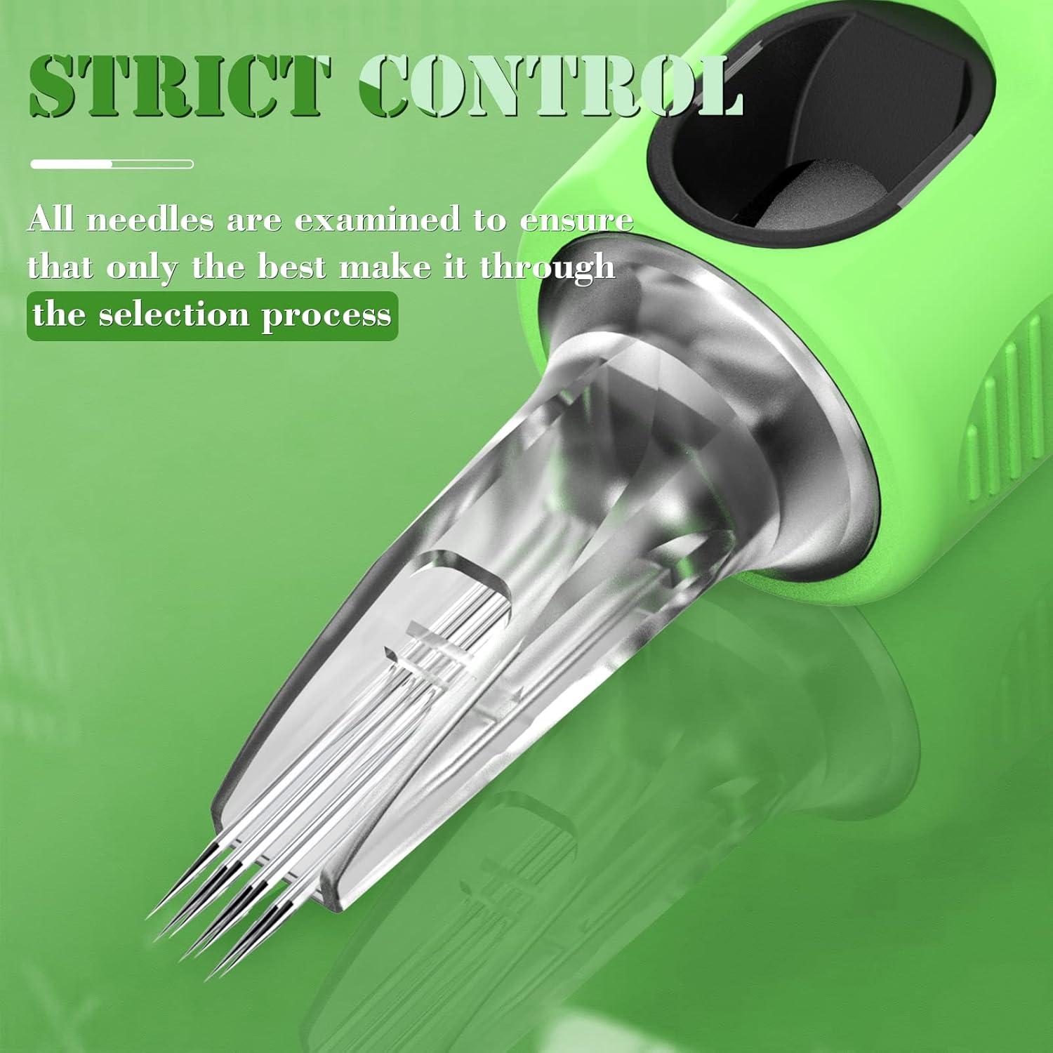 Cartuchos de Tatuaje INKin Kelly 80 Piezas Agujas Liner Redondo