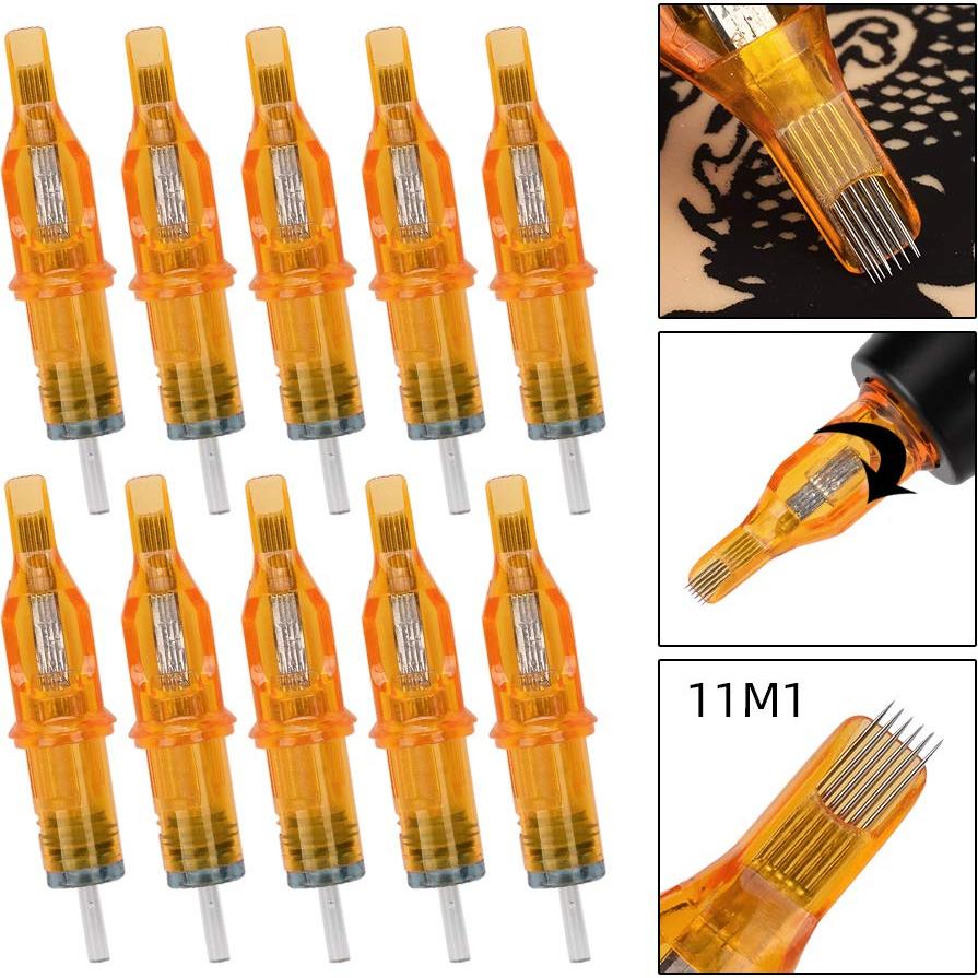 Agujas de Cartucho para Tatuaje ATOMUS 10pcs 11M1 Desechables