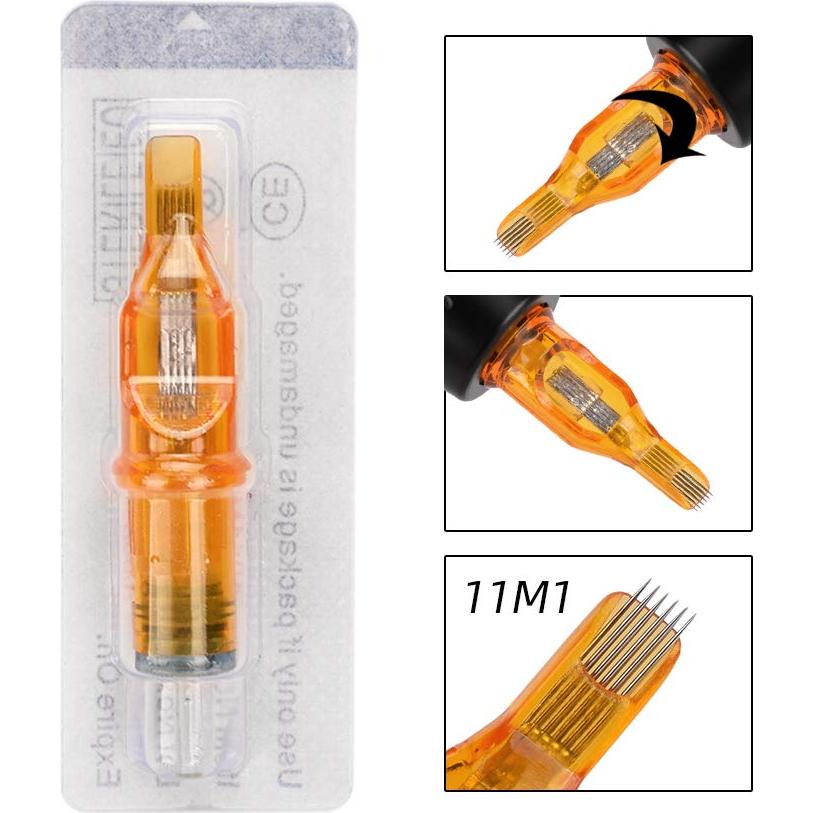 Agujas de Cartucho para Tatuaje ATOMUS 10pcs 11M1 Desechables