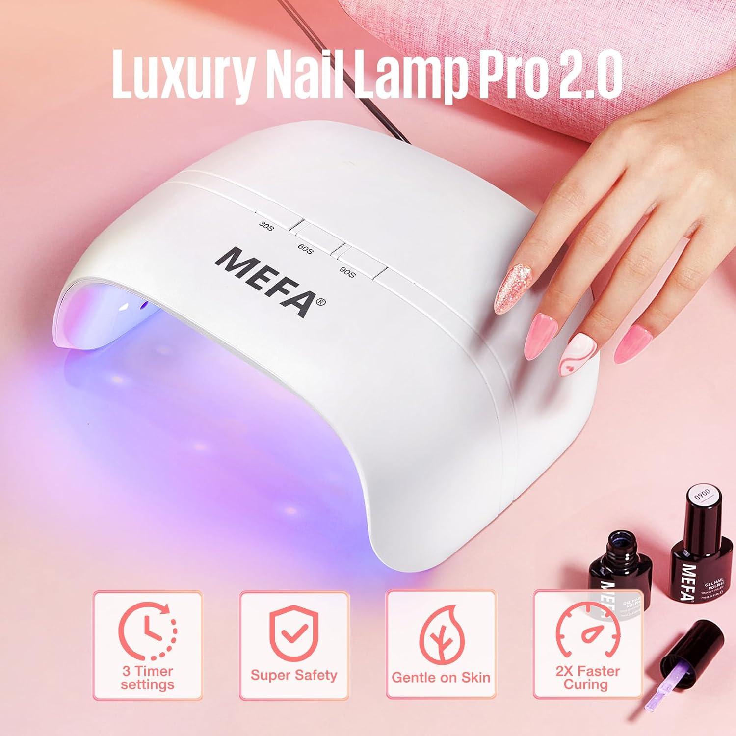 Lámpara UV Portátil MEFA 72W con 3 Temporizadores para Uñas