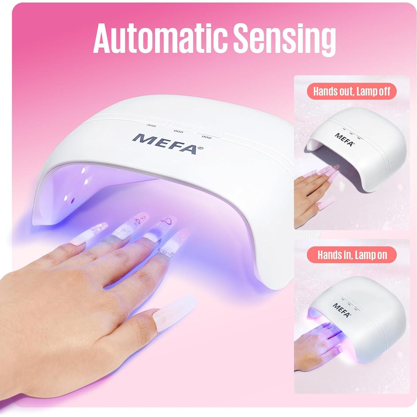 Lámpara UV Portátil MEFA 72W con 3 Temporizadores para Uñas