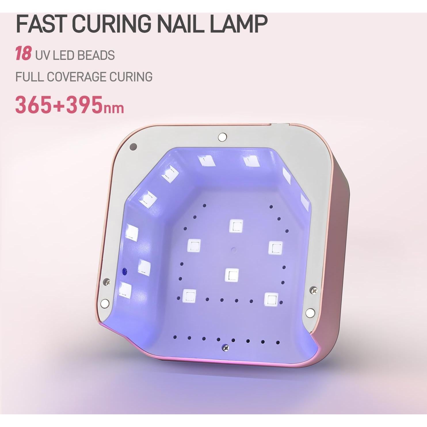 Secador de Uñas UV GAOY Rosa Profesional con Sensor y 3 Temporizadores