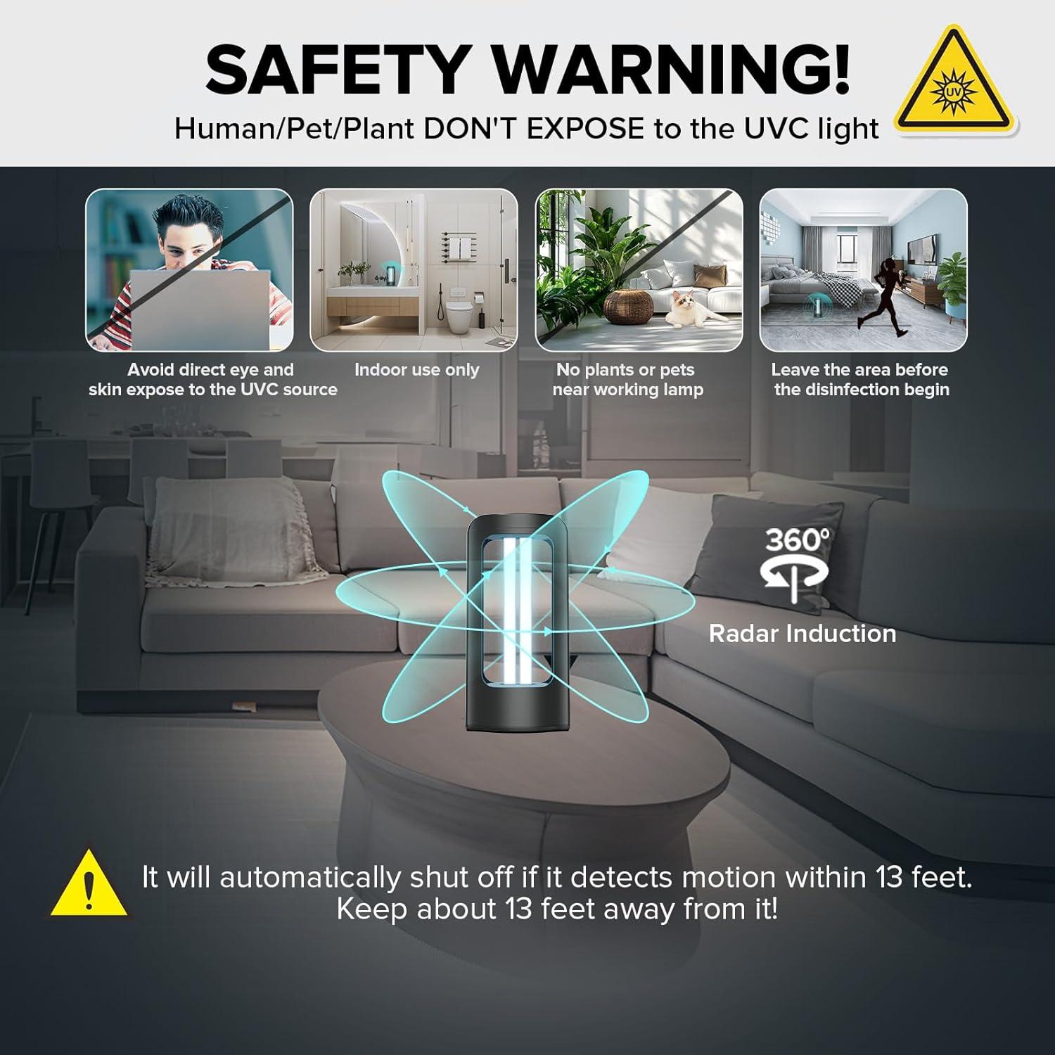 Lámpara Desinfectante UV SANSI 27W Control Remoto 99.9% Eficiencia