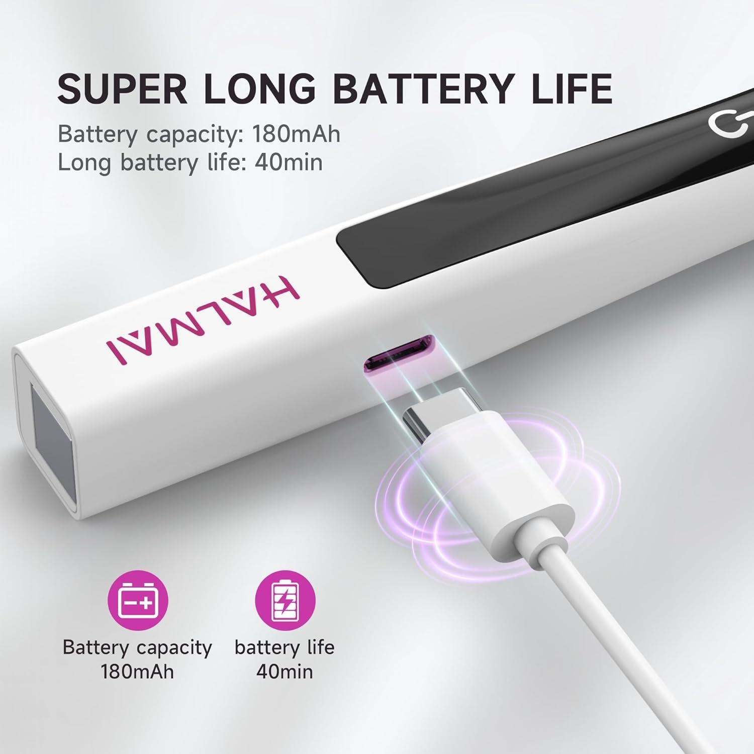 Lámpara UV portátil halmai para uñas con curado rápido 20/60s