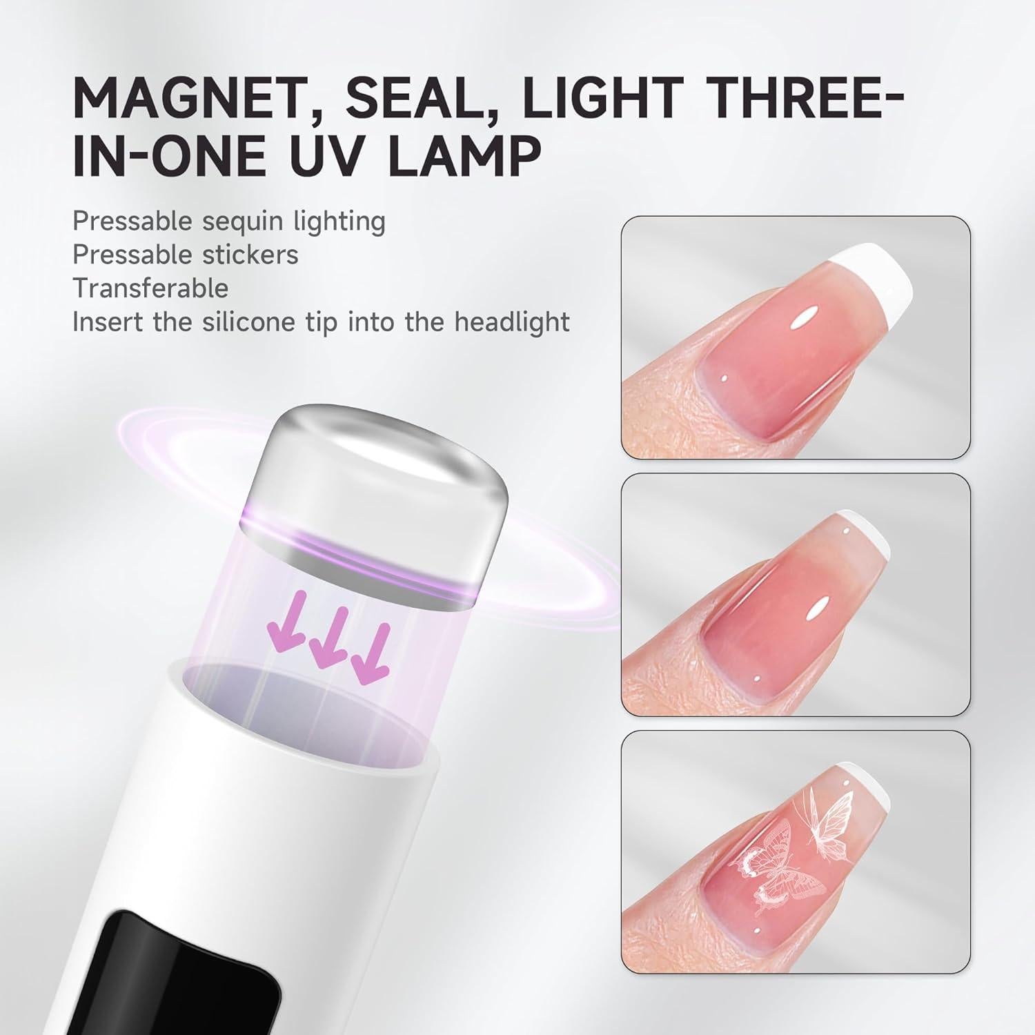 Lámpara UV portátil halmai para uñas con curado rápido 20/60s