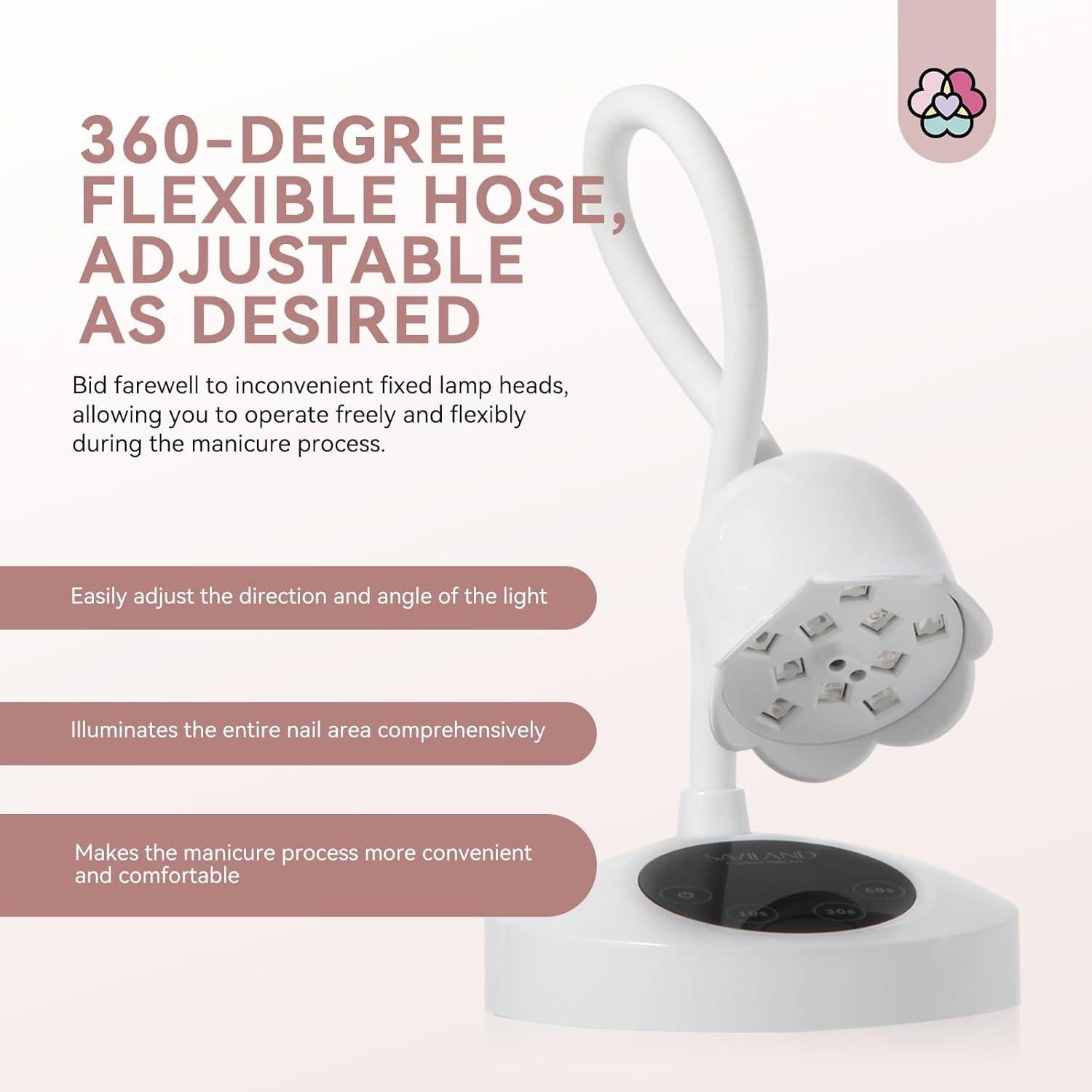 Lámpara de Uñas Inalámbrica SAVILAND 30W LED Recargable