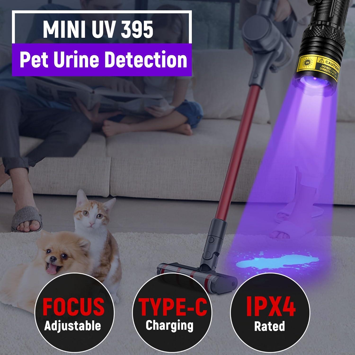 Linterna UV Mini DARKDAWN 395nm Recargable USB IPX6