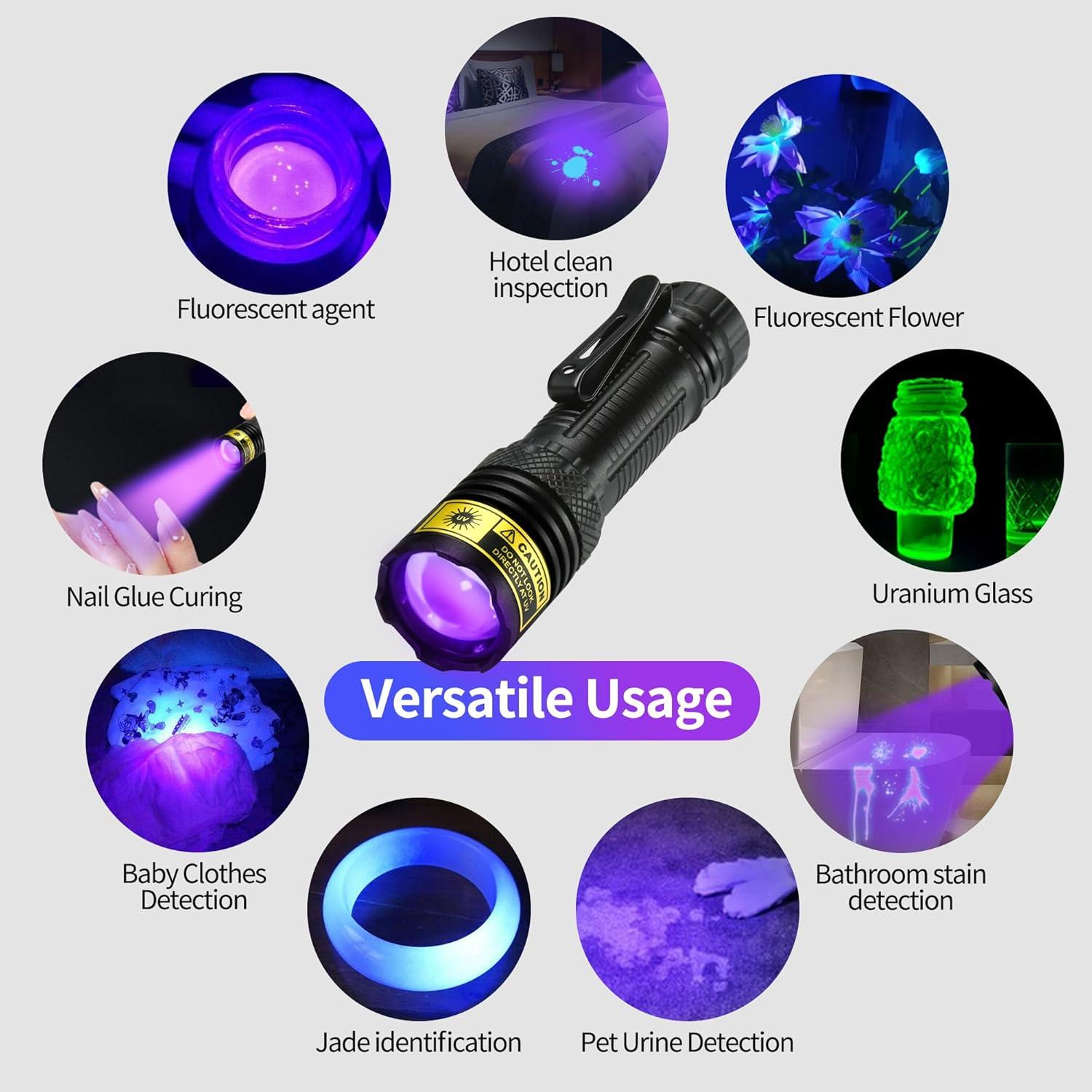 Linterna UV Mini DARKDAWN 395nm Recargable USB IPX6