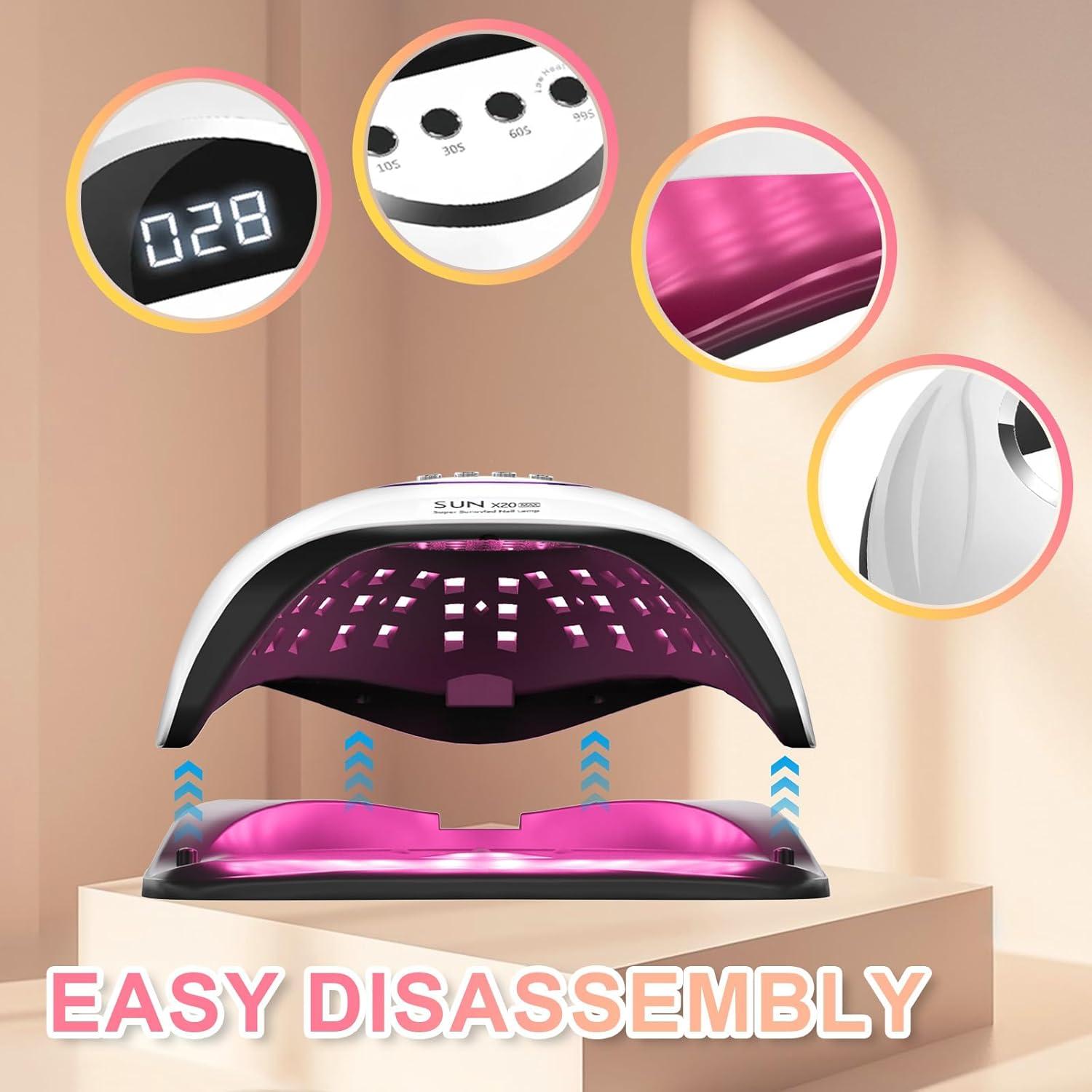 Lámpara UV LED 320W BEENLE Secador de Uñas con Sensor Automático