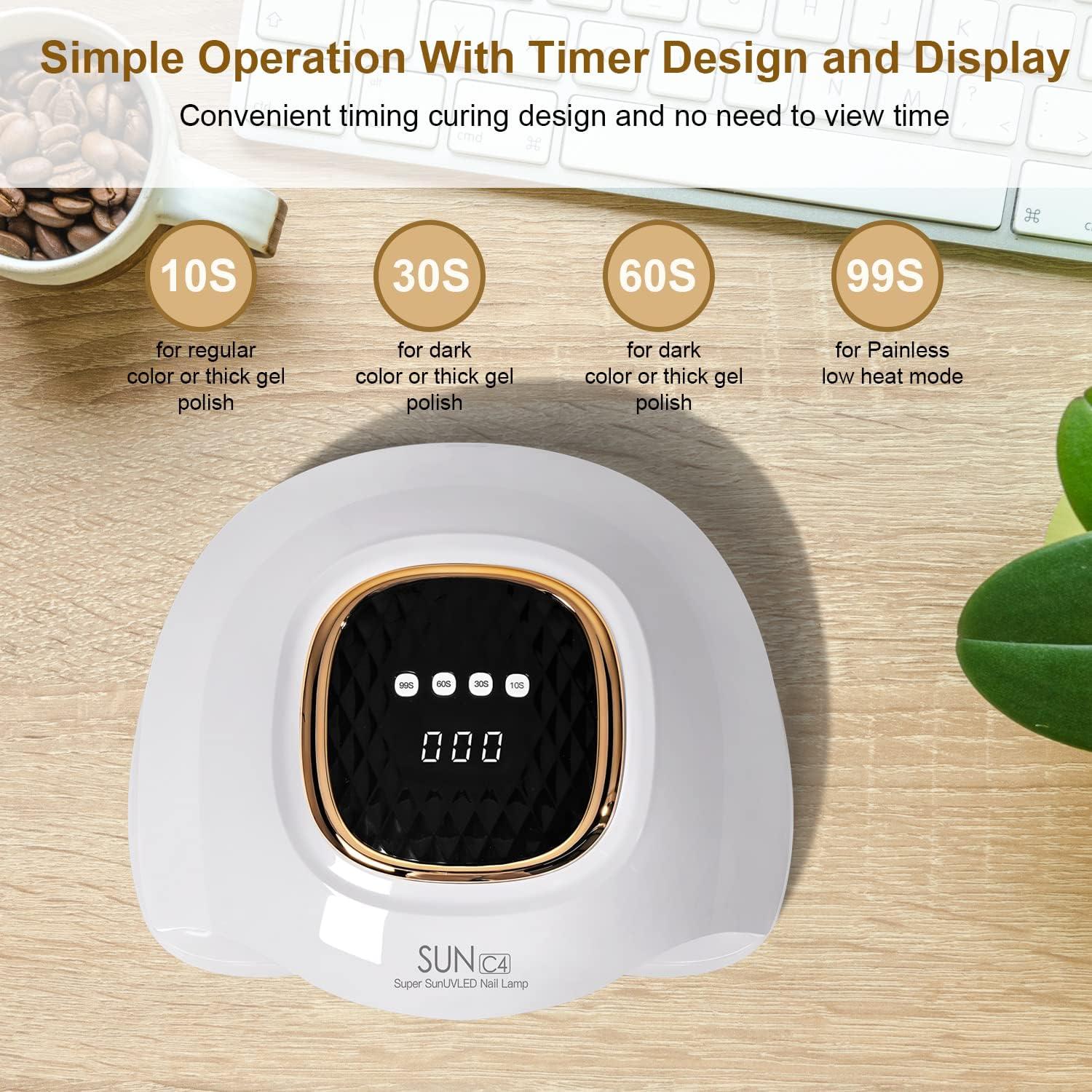 Lámpara de Uñas UV LED Mirage Layon SUNC1 22.9x21.2cm