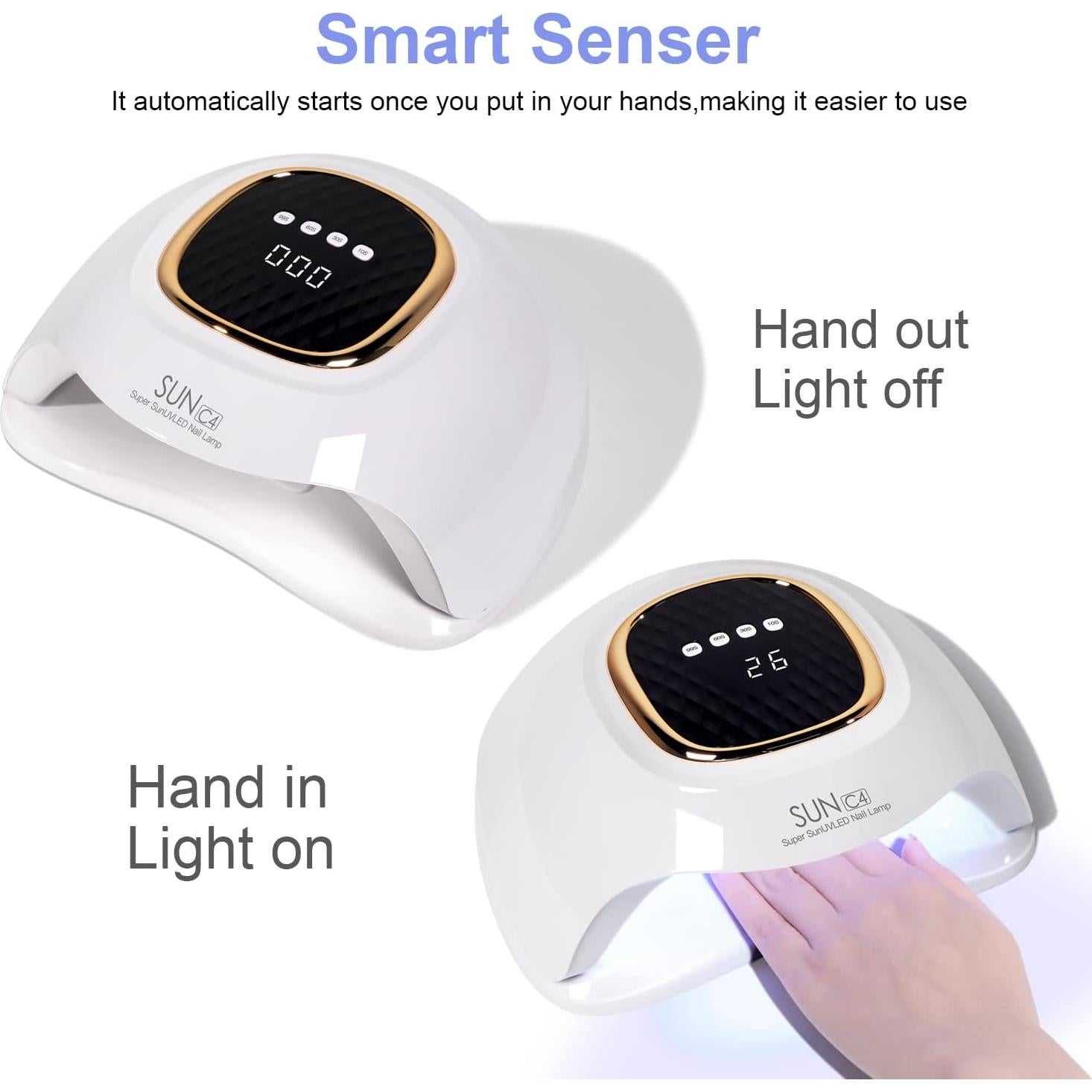 Lámpara de Uñas UV LED Mirage Layon SUNC1 22.9x21.2cm